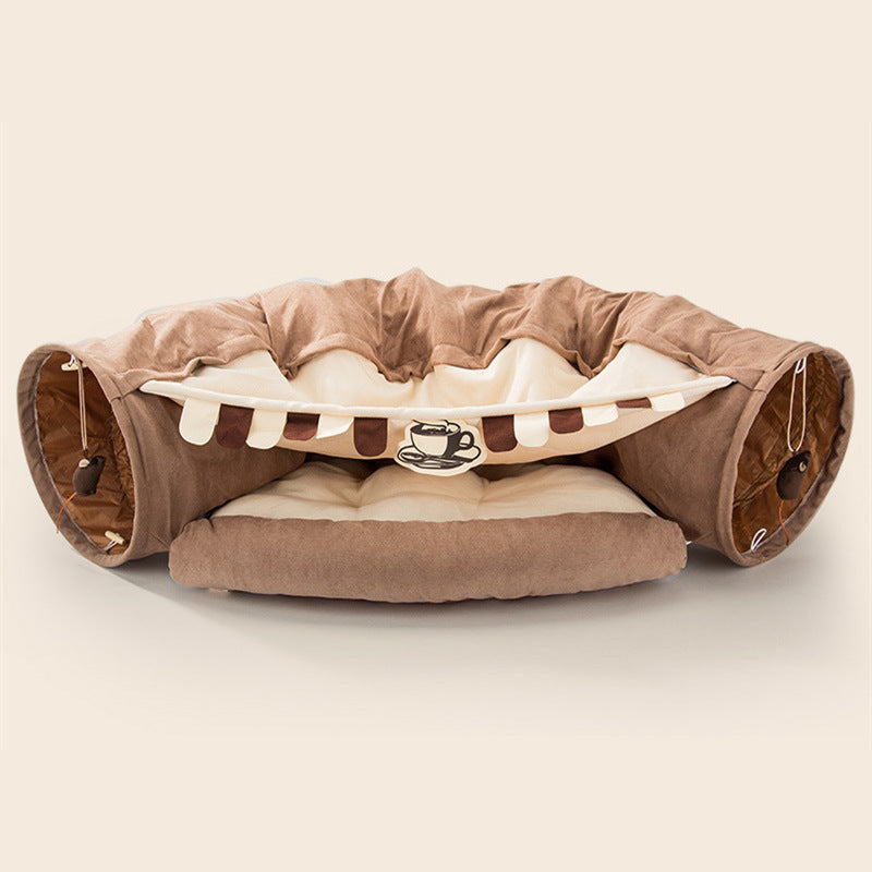 Petease Collapsible Cat Tunnel – Foldable, Washable Play Tube for Cats & Kittens