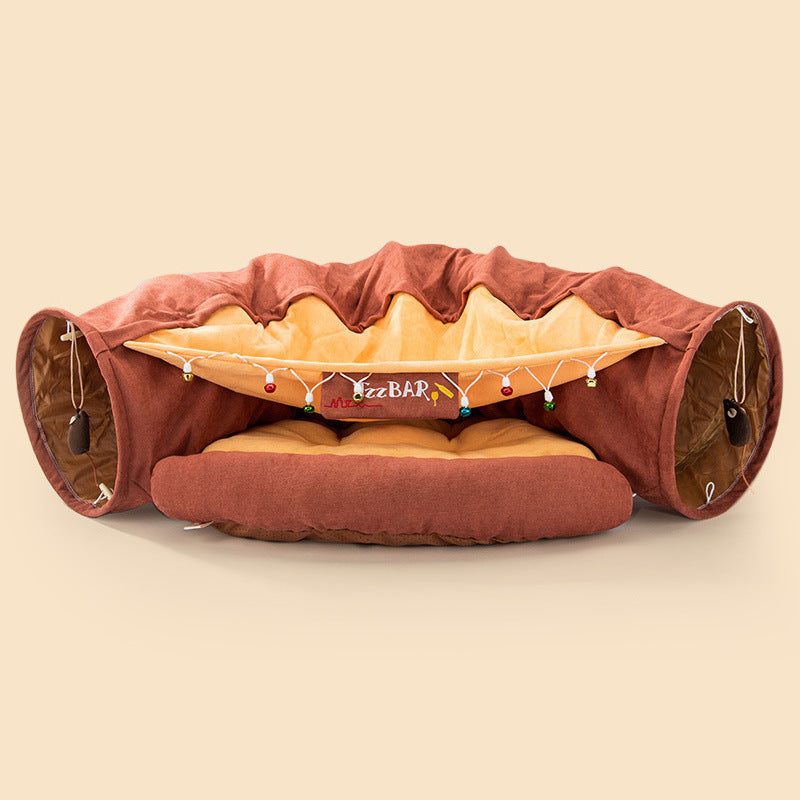 Petease Collapsible Cat Tunnel – Foldable, Washable Play Tube for Cats & Kittens