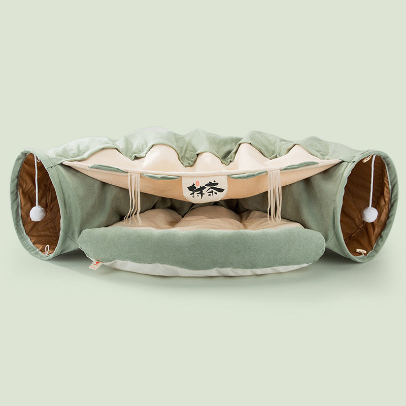 Petease Collapsible Cat Tunnel – Foldable, Washable Play Tube for Cats & Kittens