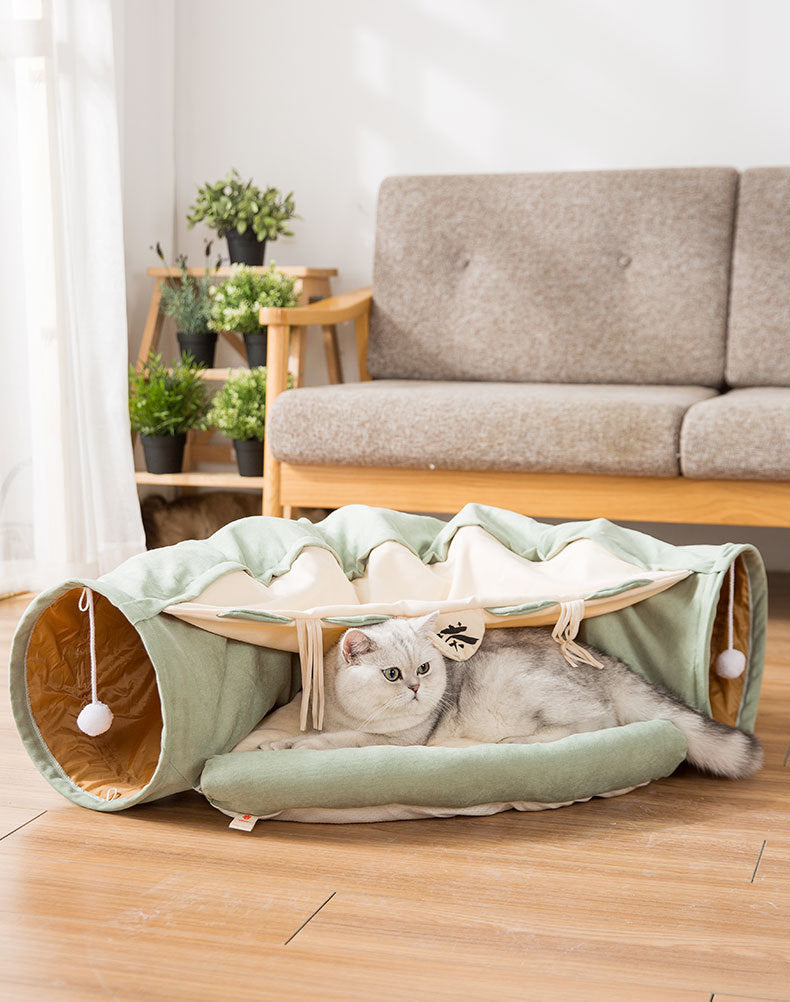 Petease Collapsible Cat Tunnel – Foldable & Washable Play Tube