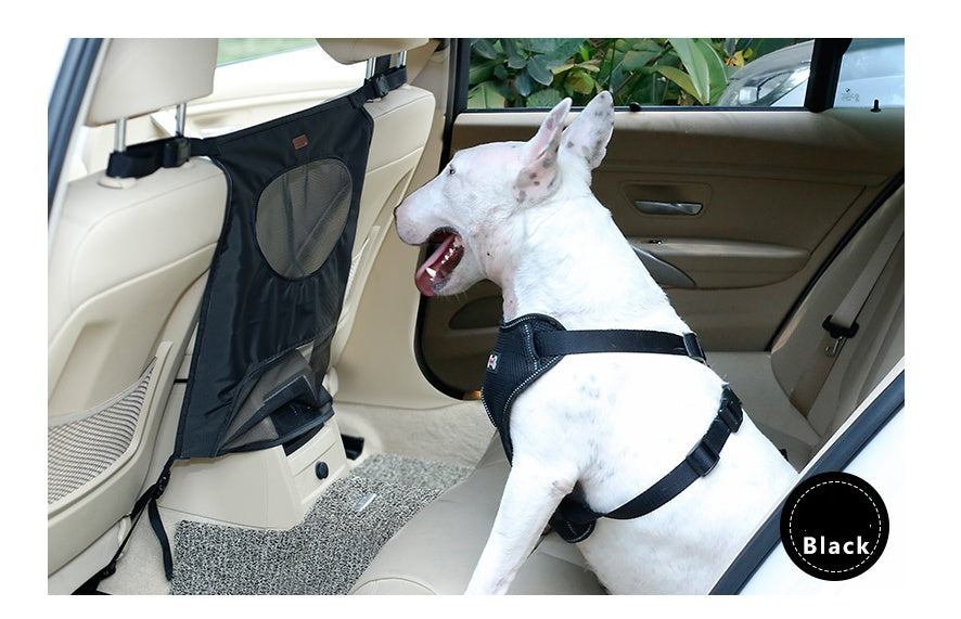 Petease Car Seat Pet Barrier – Breathable Nylon Mesh Net for Rear Seat Safety