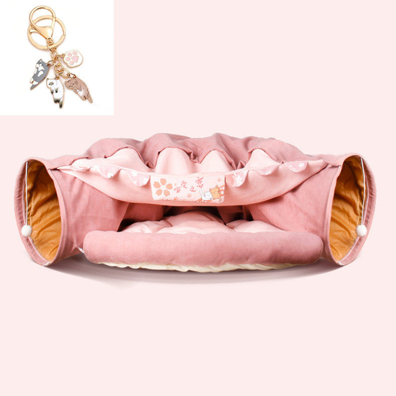 Petease Collapsible Cat Tunnel – Foldable, Washable Play Tube for Cats & Kittens