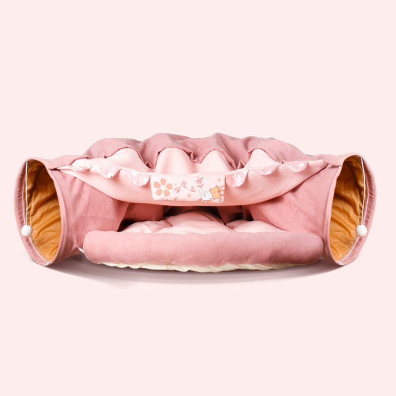 Petease Collapsible Cat Tunnel – Foldable, Washable Play Tube for Cats & Kittens